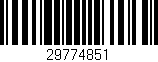 Código de barras (EAN, GTIN, SKU, ISBN): '29774851'
