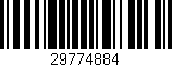 Código de barras (EAN, GTIN, SKU, ISBN): '29774884'