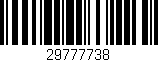 Código de barras (EAN, GTIN, SKU, ISBN): '29777738'