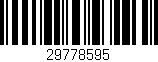 Código de barras (EAN, GTIN, SKU, ISBN): '29778595'