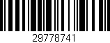 Código de barras (EAN, GTIN, SKU, ISBN): '29778741'