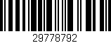 Código de barras (EAN, GTIN, SKU, ISBN): '29778792'