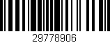 Código de barras (EAN, GTIN, SKU, ISBN): '29778906'