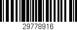 Código de barras (EAN, GTIN, SKU, ISBN): '29778916'