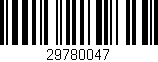 Código de barras (EAN, GTIN, SKU, ISBN): '29780047'