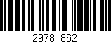 Código de barras (EAN, GTIN, SKU, ISBN): '29781862'
