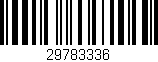 Código de barras (EAN, GTIN, SKU, ISBN): '29783336'