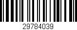 Código de barras (EAN, GTIN, SKU, ISBN): '29784039'