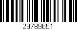 Código de barras (EAN, GTIN, SKU, ISBN): '29789651'
