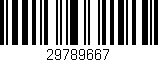 Código de barras (EAN, GTIN, SKU, ISBN): '29789667'