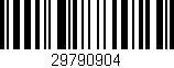 Código de barras (EAN, GTIN, SKU, ISBN): '29790904'