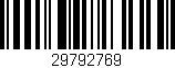 Código de barras (EAN, GTIN, SKU, ISBN): '29792769'