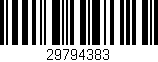 Código de barras (EAN, GTIN, SKU, ISBN): '29794383'