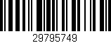 Código de barras (EAN, GTIN, SKU, ISBN): '29795749'