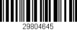Código de barras (EAN, GTIN, SKU, ISBN): '29804645'