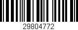 Código de barras (EAN, GTIN, SKU, ISBN): '29804772'