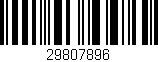 Código de barras (EAN, GTIN, SKU, ISBN): '29807896'