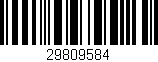 Código de barras (EAN, GTIN, SKU, ISBN): '29809584'