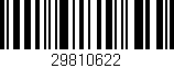 Código de barras (EAN, GTIN, SKU, ISBN): '29810622'