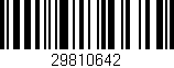 Código de barras (EAN, GTIN, SKU, ISBN): '29810642'