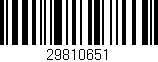 Código de barras (EAN, GTIN, SKU, ISBN): '29810651'