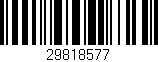 Código de barras (EAN, GTIN, SKU, ISBN): '29818577'