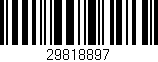 Código de barras (EAN, GTIN, SKU, ISBN): '29818897'
