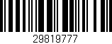 Código de barras (EAN, GTIN, SKU, ISBN): '29819777'