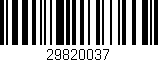 Código de barras (EAN, GTIN, SKU, ISBN): '29820037'