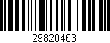 Código de barras (EAN, GTIN, SKU, ISBN): '29820463'