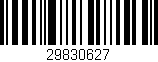 Código de barras (EAN, GTIN, SKU, ISBN): '29830627'