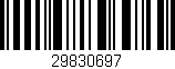 Código de barras (EAN, GTIN, SKU, ISBN): '29830697'
