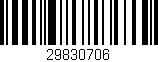 Código de barras (EAN, GTIN, SKU, ISBN): '29830706'