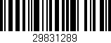 Código de barras (EAN, GTIN, SKU, ISBN): '29831289'
