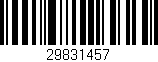 Código de barras (EAN, GTIN, SKU, ISBN): '29831457'