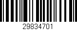 Código de barras (EAN, GTIN, SKU, ISBN): '29834701'