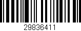 Código de barras (EAN, GTIN, SKU, ISBN): '29836411'
