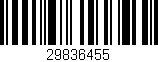 Código de barras (EAN, GTIN, SKU, ISBN): '29836455'