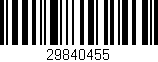 Código de barras (EAN, GTIN, SKU, ISBN): '29840455'