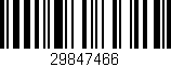 Código de barras (EAN, GTIN, SKU, ISBN): '29847466'