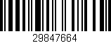 Código de barras (EAN, GTIN, SKU, ISBN): '29847664'