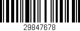 Código de barras (EAN, GTIN, SKU, ISBN): '29847678'