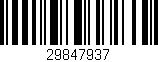 Código de barras (EAN, GTIN, SKU, ISBN): '29847937'