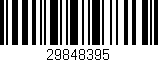 Código de barras (EAN, GTIN, SKU, ISBN): '29848395'