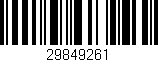 Código de barras (EAN, GTIN, SKU, ISBN): '29849261'