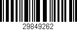 Código de barras (EAN, GTIN, SKU, ISBN): '29849262'