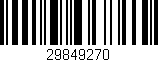 Código de barras (EAN, GTIN, SKU, ISBN): '29849270'