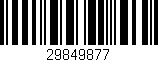 Código de barras (EAN, GTIN, SKU, ISBN): '29849877'
