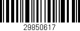 Código de barras (EAN, GTIN, SKU, ISBN): '29850617'