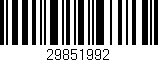 Código de barras (EAN, GTIN, SKU, ISBN): '29851992'